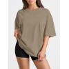 imageTrendy Queen Womens Oversized Summer T Shirts Plus Size Batwing Cute Casual Tops Short Sleeves Fashion Workout ClothesArmykhaki