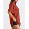 imageTrendy Queen Womens Oversized Summer T Shirts Plus Size Batwing Cute Casual Tops Short Sleeves Fashion Workout ClothesBrickred