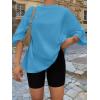 imageTrendy Queen Womens Oversized Summer T Shirts Plus Size Batwing Cute Casual Tops Short Sleeves Fashion Workout ClothesBrightblue