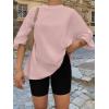imageTrendy Queen Womens Oversized Summer T Shirts Plus Size Batwing Cute Casual Tops Short Sleeves Fashion Workout ClothesCoupledpink