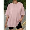 imageTrendy Queen Womens Oversized Summer T Shirts Plus Size Batwing Cute Casual Tops Short Sleeves Fashion Workout ClothesCoupledpink