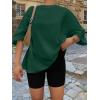 imageTrendy Queen Womens Oversized Summer T Shirts Plus Size Batwing Cute Casual Tops Short Sleeves Fashion Workout ClothesDarkgreen