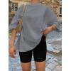 imageTrendy Queen Womens Oversized Summer T Shirts Plus Size Batwing Cute Casual Tops Short Sleeves Fashion Workout ClothesDarkgrey