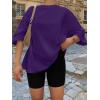 imageTrendy Queen Womens Oversized Summer T Shirts Plus Size Batwing Cute Casual Tops Short Sleeves Fashion Workout ClothesDarkpurple