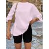 imageTrendy Queen Womens Oversized Summer T Shirts Plus Size Batwing Cute Casual Tops Short Sleeves Fashion Workout ClothesLightpink