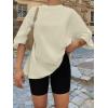imageTrendy Queen Womens Oversized Summer T Shirts Plus Size Batwing Cute Casual Tops Short Sleeves Fashion Workout ClothesLightyellow
