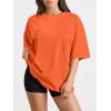 imageTrendy Queen Womens Oversized Summer T Shirts Plus Size Batwing Cute Casual Tops Short Sleeves Fashion Workout ClothesOrange