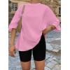 imageTrendy Queen Womens Oversized Summer T Shirts Plus Size Batwing Cute Casual Tops Short Sleeves Fashion Workout ClothesPink