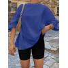 imageTrendy Queen Womens Oversized Summer T Shirts Plus Size Batwing Cute Casual Tops Short Sleeves Fashion Workout ClothesRoyalblue