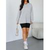 imageTrendy Queen Womens Oversized T Shirts Fall Tunic Thumb Hole Long Sleeve Workout Tops Fashion Plus Size Gym Loose Y2k TeeGrey