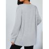 imageTrendy Queen Womens Oversized T Shirts Fall Tunic Thumb Hole Long Sleeve Workout Tops Fashion Plus Size Gym Loose Y2k TeeGrey