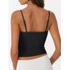 imageTrendy Queen Womens Spaghetti Strap Tank Top Summer Double Lined Workout Camisole Going Out Cute Tops Y2k Teen Girl BasicBlack