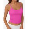 imageTrendy Queen Womens Spaghetti Strap Tank Top Summer Double Lined Workout Camisole Going Out Cute Tops Y2k Teen Girl BasicHotpink
