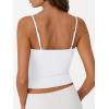 imageTrendy Queen Womens Spaghetti Strap Tank Top Summer Double Lined Workout Camisole Going Out Cute Tops Y2k Teen Girl BasicWhite