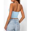 imageTrendy Queen Womens Strapless Tube Tops Basic Backless Sleeveless Bandeau Going Out Crop Tops Cute 2025 Summer ClothesBaby Blue