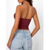 imageTrendy Queen Womens Strapless Tube Tops Basic Backless Sleeveless Bandeau Going Out Crop Tops Cute 2025 Summer ClothesBurgundy