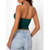 imageTrendy Queen Womens Strapless Tube Tops Basic Backless Sleeveless Bandeau Going Out Crop Tops Cute 2025 Summer ClothesDark Green