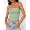 imageTrendy Queen Womens Strapless Tube Tops Basic Backless Sleeveless Bandeau Going Out Crop Tops Cute 2025 Summer ClothesLight Green