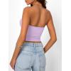 imageTrendy Queen Womens Strapless Tube Tops Basic Backless Sleeveless Bandeau Going Out Crop Tops Cute 2025 Summer ClothesLight Purple