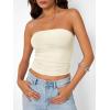 imageTrendy Queen Womens Strapless Tube Tops Basic Backless Sleeveless Bandeau Going Out Crop Tops Cute 2025 Summer ClothesLightapricot