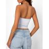 imageTrendy Queen Womens Strapless Tube Tops Basic Backless Sleeveless Bandeau Going Out Crop Tops Cute 2025 Summer ClothesWhite