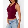 imageTrendy Queen Womens Summer Halter Tops Going Out Crop Top 2025 Fashion Cowl Neck Shirts Backless Sexy Cute Y2K ClothesWinered