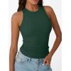 imageTrendy Queen Womens Tank Tops Summer Workout Racerback Ribbed Shirts Beach Vacation Outfits Spring Fashion Y2k ClothesGreen