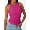 imageTrendy Queen Womens Tank Tops Summer Workout Racerback Ribbed Shirts Beach Vacation Outfits Spring Fashion Y2k ClothesHotpink