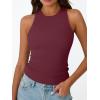 imageTrendy Queen Womens Tank Tops Summer Workout Racerback Ribbed Shirts Beach Vacation Outfits Spring Fashion Y2k ClothesRed
