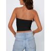 imageTrendy Queen Womens Tube Tops Going Out Summer Y2k Bandeau Trendy Crop Sleeveless Strapless Cute Teens 2025 Corset FloralBlack