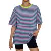imageTrendy Queen Womens Oversized Summer T Shirts Plus Size Batwing Cute Casual Tops Short Sleeves Fashion Workout ClothesSepinkgreen