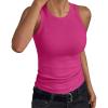 imageTrendy Queen Womens Tank Tops Summer Workout Racerback Ribbed Shirts Beach Vacation Outfits Spring Fashion Y2k ClothesHotpink