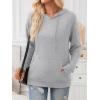 imageTrendy Queen Womens Fall Fashion T Shirts Basic Drawstring Pullover Loose Fit Hoodies Winter Clothes with PocketGrey