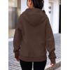 imageTrendy Queen Womens Zip Up Hoodies Fleece Jackets Oversized Sweatshirts Fall Fashion Outfits Sweaters Winter ClothesBrown