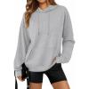 imageTrendy Queen Womens Fall Fashion T Shirts Basic Drawstring Pullover Loose Fit Hoodies Winter Clothes with PocketGrey