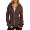 imageTrendy Queen Womens Zip Up Hoodies Fleece Jackets Oversized Sweatshirts Fall Fashion Outfits Sweaters Winter ClothesBrown