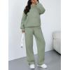 imageTrendy Queen 2 Piece Lounge Sweat Sets Plus Size Fall Fashion Matching Sweatsuits Wide Leg Pants Travel Outfit Winter ClothesGreen