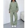 imageTrendy Queen 2 Piece Lounge Sweat Sets Plus Size Fall Fashion Matching Sweatsuits Wide Leg Pants Travel Outfit Winter ClothesGreen
