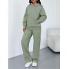 imageTrendy Queen 2 Piece Lounge Sweat Sets Plus Size Fall Fashion Matching Sweatsuits Wide Leg Pants Travel Outfit Winter ClothesGreen
