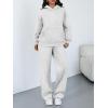 imageTrendy Queen 2 Piece Lounge Sweat Sets Plus Size Fall Fashion Matching Sweatsuits Wide Leg Pants Travel Outfit Winter ClothesGrey