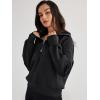 imageTrendy Queen Womens Oversized Sweatshirts Half Zip Pullover Fall Long Sleeve Quarter Zip Hoodies Teen Girls Y2K ClothesBlack