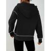 imageTrendy Queen Half Zip Pullover Cropped Hoodies for Women Y2k Cute Sweatshirts Jackets Fall Fashion 2025 Outfits ClothingBlack
