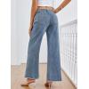 imageTrendy Queen Jeans for Women High Waisted Wide Straight Leg Stretchy Baggy Jeans Fashion Loose Denim Pants Fall 2025Haze Blue