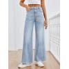 imageTrendy Queen Jeans for Women High Waisted Wide Straight Leg Stretchy Baggy Jeans Fashion Loose Denim Pants Fall 2025Light Blue
