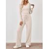 imageTrendy Queen 2 Piece Lounge Sets for Women Fall Outfits 2025 Fashion Two Piece Sweatsuits Business Casual Outfits ClothesBeige