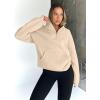 imageTrendy Queen Womens Sweatshirts Quarter Half Zip Pullover Oversized Hoodies Fall Fashion 2025 Winter Fleece Jackets SweatersApricot