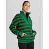 imageTrendy Queen Womens Sweatshirts Quarter Half Zip Pullover Oversized Hoodies Fall Fashion 2025 Winter Fleece Jackets SweatersCoffee and Green