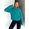 imageTrendy Queen Womens Sweatshirts Quarter Half Zip Pullover Oversized Hoodies Fall Fashion 2025 Winter Fleece Jackets SweatersGreenblue