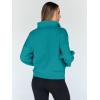 imageTrendy Queen Womens Sweatshirts Quarter Half Zip Pullover Oversized Hoodies Fall Fashion 2025 Winter Fleece Jackets SweatersGreenblue