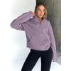 imageTrendy Queen Womens Sweatshirts Quarter Half Zip Pullover Oversized Hoodies Fall Fashion 2025 Winter Fleece Jackets SweatersGreypurple